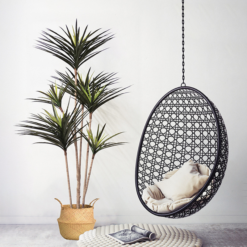 Ficus Lyrata Tree - 90-120cm 대형 인공 Dracaena 식물 열