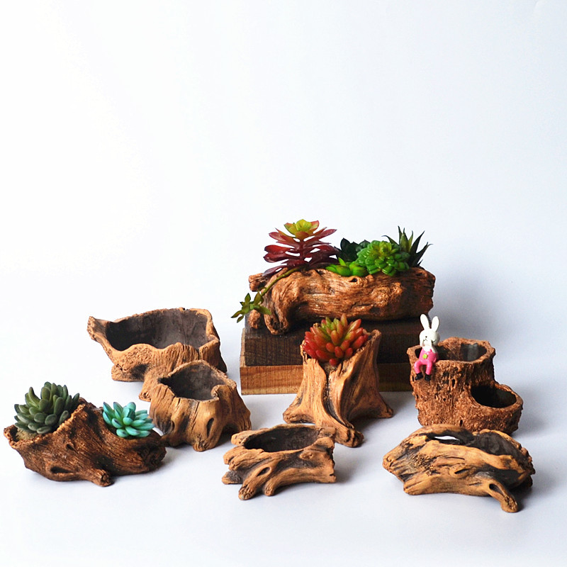 모조 나무 말뚝 나무 뿌리 식물 심기 화분에 심은 식물 - Echeveria Succulent 리뷰 및 가격