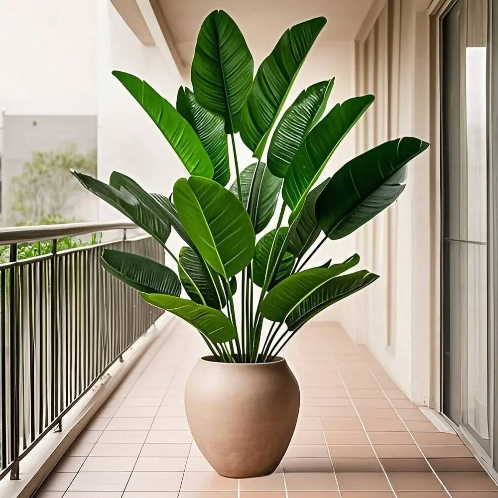 1개 18잎 인조 식물 대형 열대 야자수 가짜 바나나  - Ficus Lyrata Tree 리뷰 및 가격